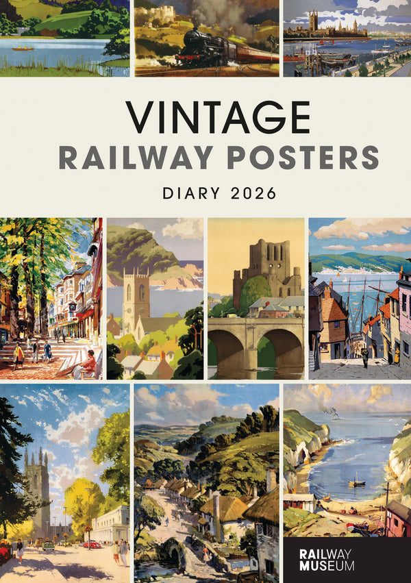 Otter House Vintage Railway Posters NRM A5 Wiro Diary 2026
