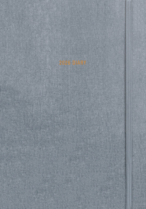 Otter House Fashion Charcoal A5 Cased Diary 2026