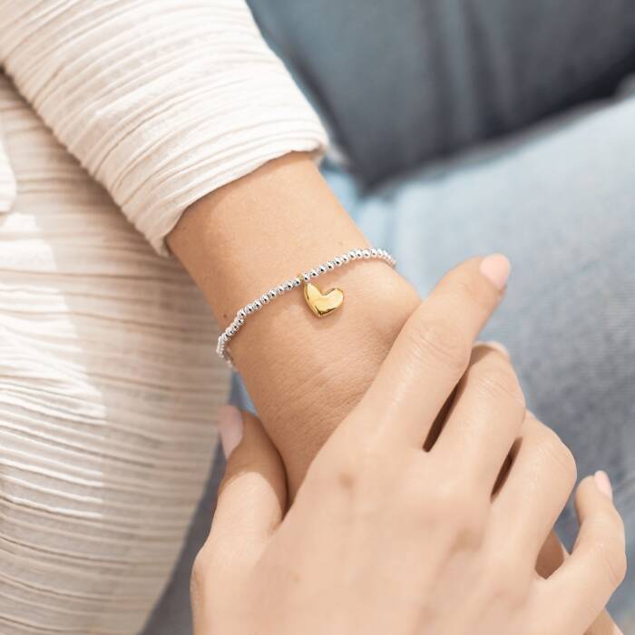 Joma Jewellery A Little 'Heart Of Gold' Bracelet In Silver Plating
