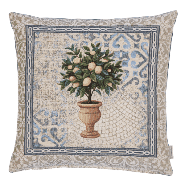 Hines of Oxford Lemon Tree Woven Cushion