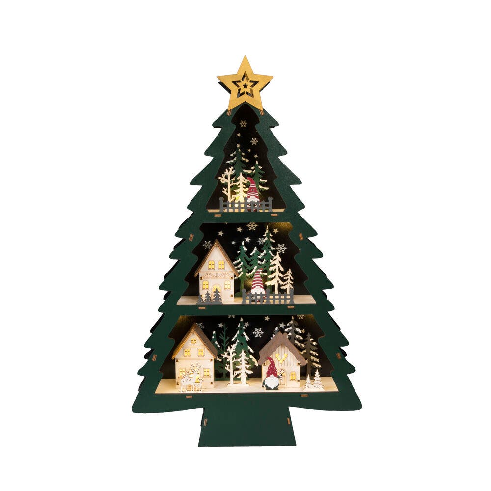 Konstsmide Wood Christmas Tree 10 Warm White LED