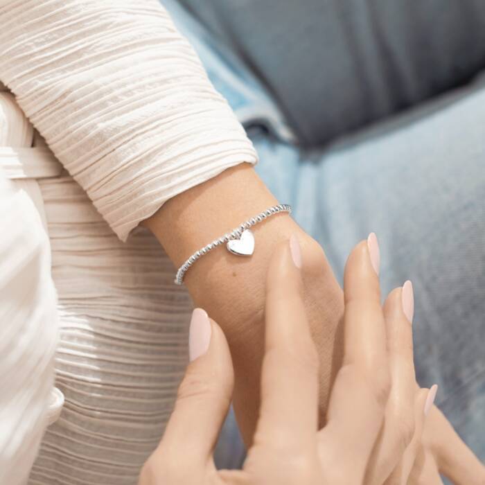 Joma Jewellery A Little 'Maid Of Honour' Heart Bracelet In Silver Plating