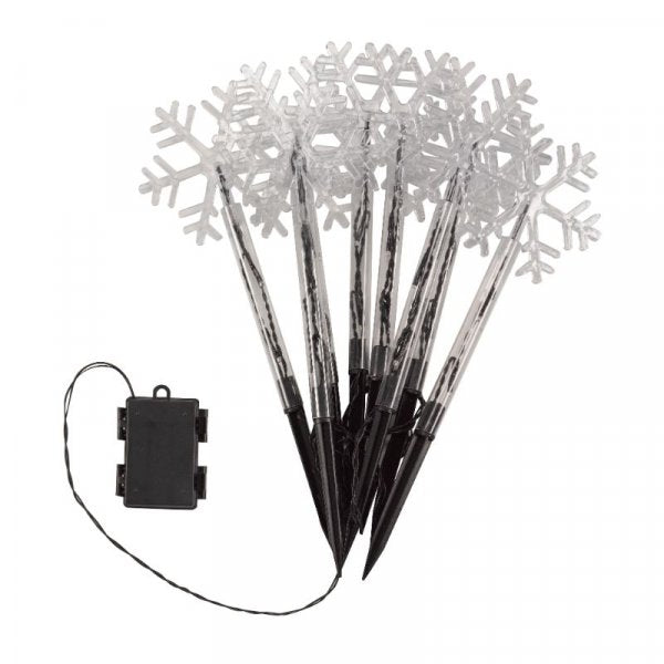 Smart Garden Snow Decor Stakes - Set Of 8 - Warm White