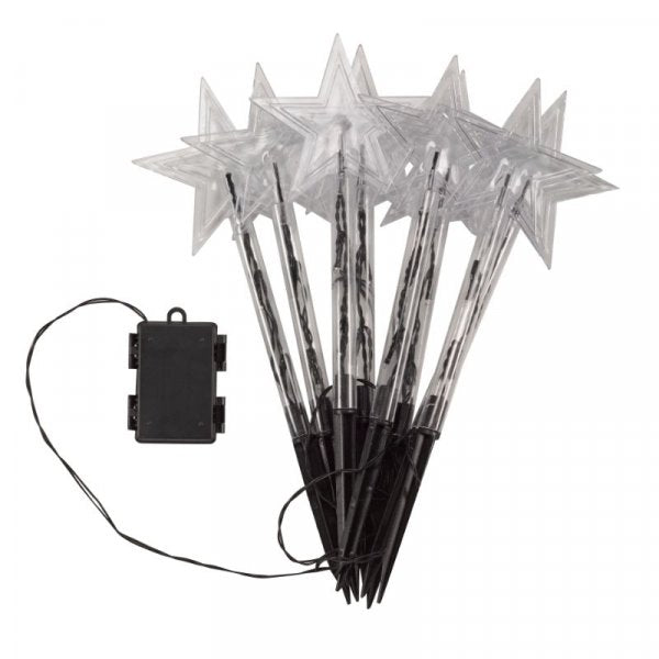 Smart Garden Star Decor Stakes - Set Of 8 - Warm White