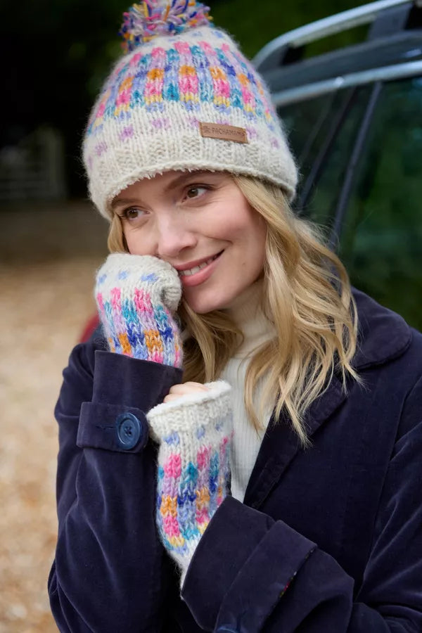 Pachamama Arundel Bobble Beanie Oatmeal