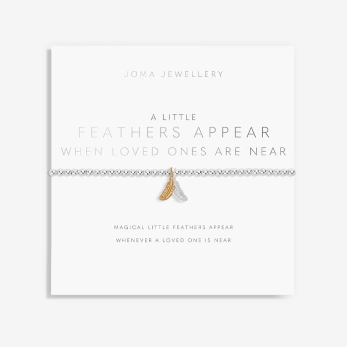 Joma Jewellery A Little 'Feathers Appear When Loved Ones Are Near' Bracelet in Silver Plating