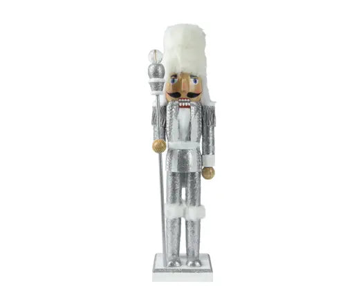 Nutcracker Pinewood Snowflake Hat White H38cm