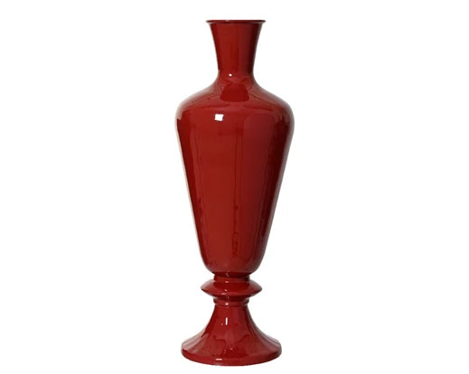 Kaemingk Vase Iron High Gloss Enamel Oxblood H57cm