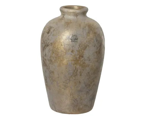 Vase Terracotta Matt With Glitter Copper H30cm