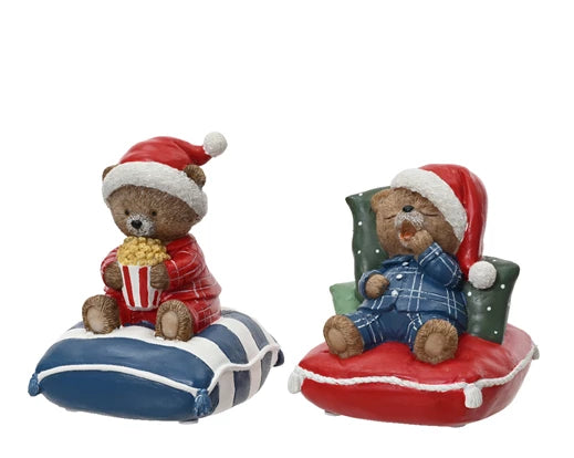 Kaemingk Music Box Polyresin With Bear 2 Assorted