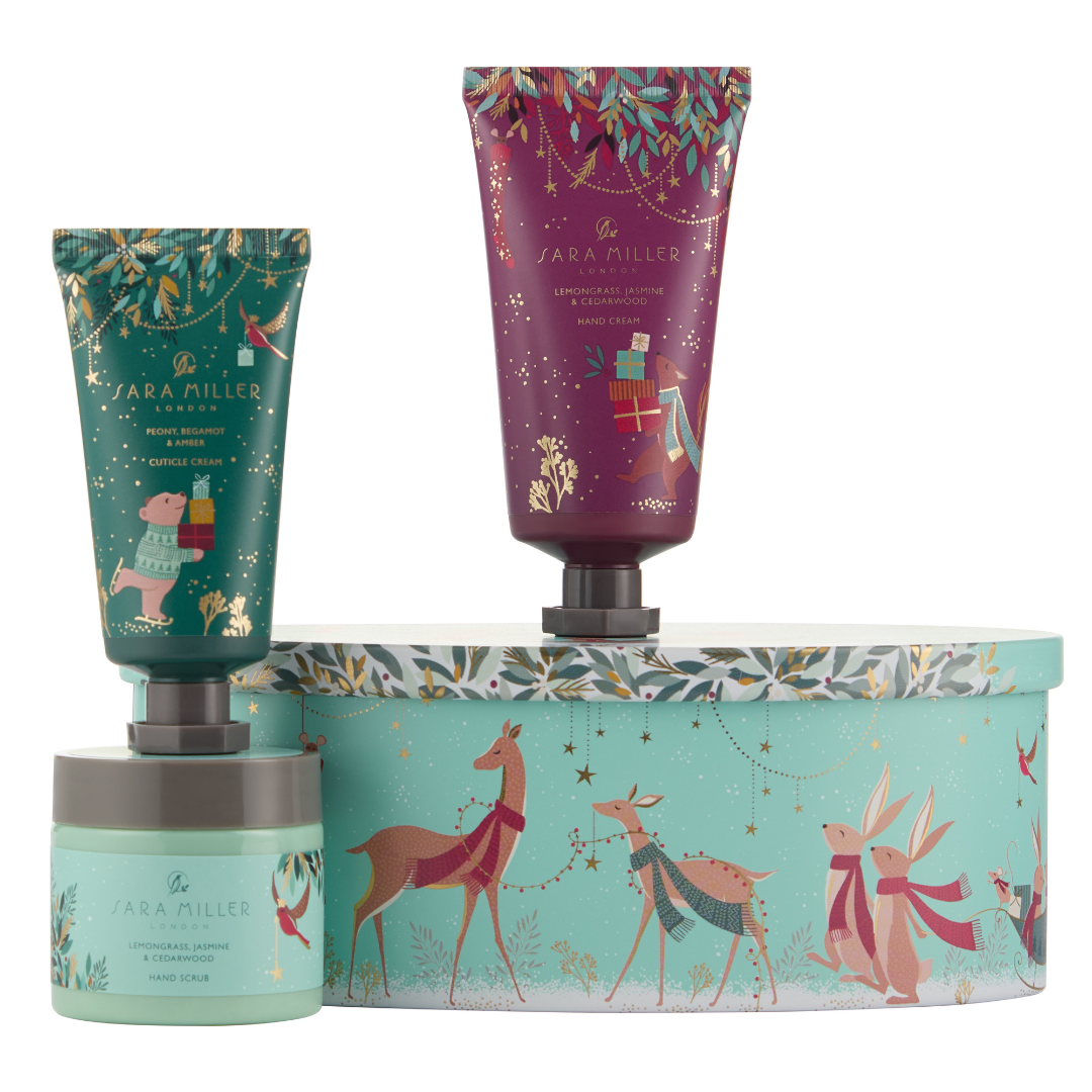 Sara Miller Woodland Tales 2.0 Hand Care Set in Oval Tin
