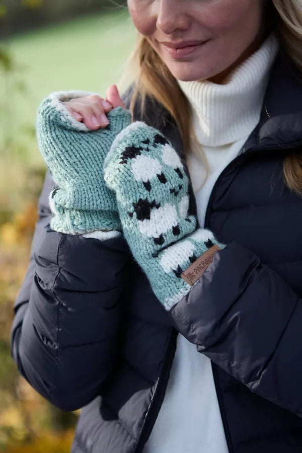 Pachamama Merino Sheep Handwarmer Green
