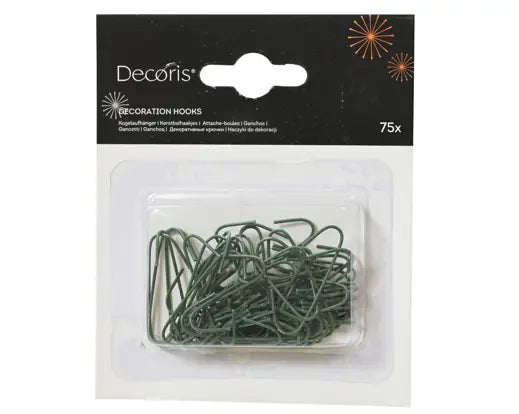 Bauble Hangers Green Pack Of 75