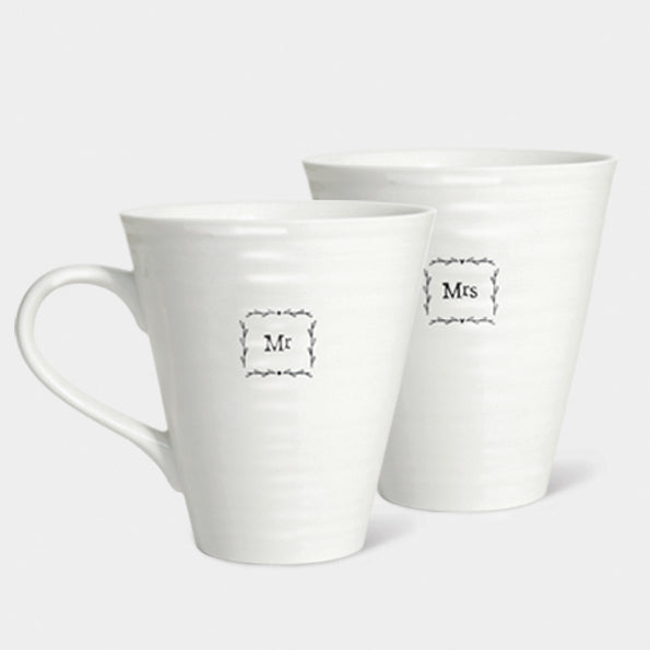 East of India Mug Set Mr & Mrs