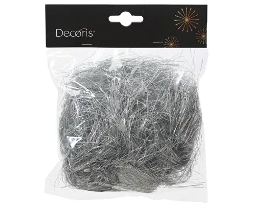 Decoris Punched Tinsel Hair Silver