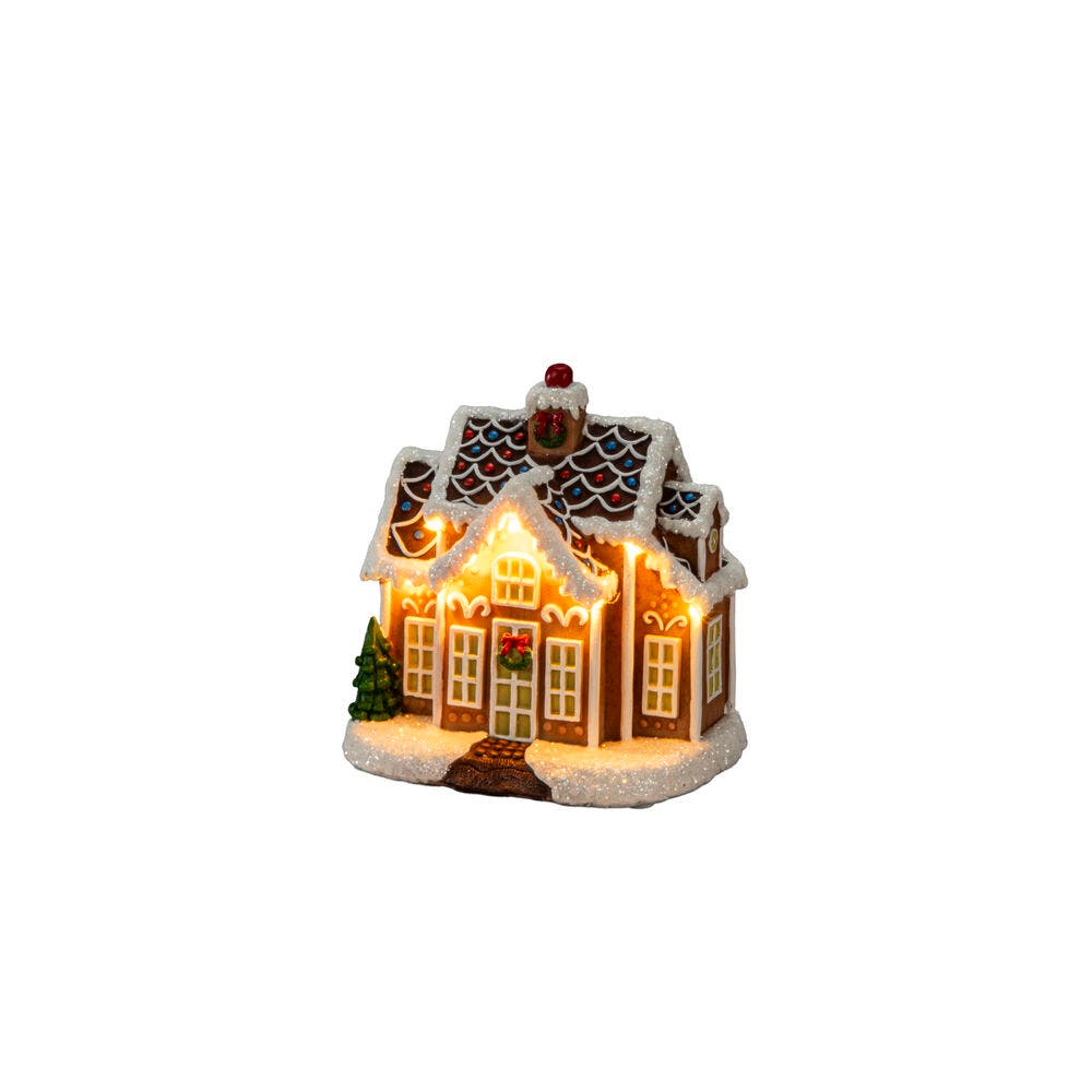 Kontsmide Gingerbread House 12cm Warm White LEDs