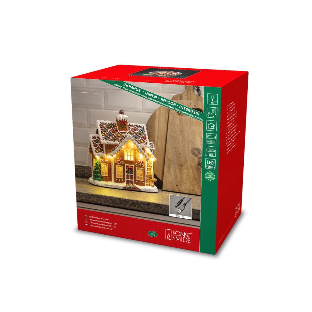 Kontsmide Gingerbread House With LEDs