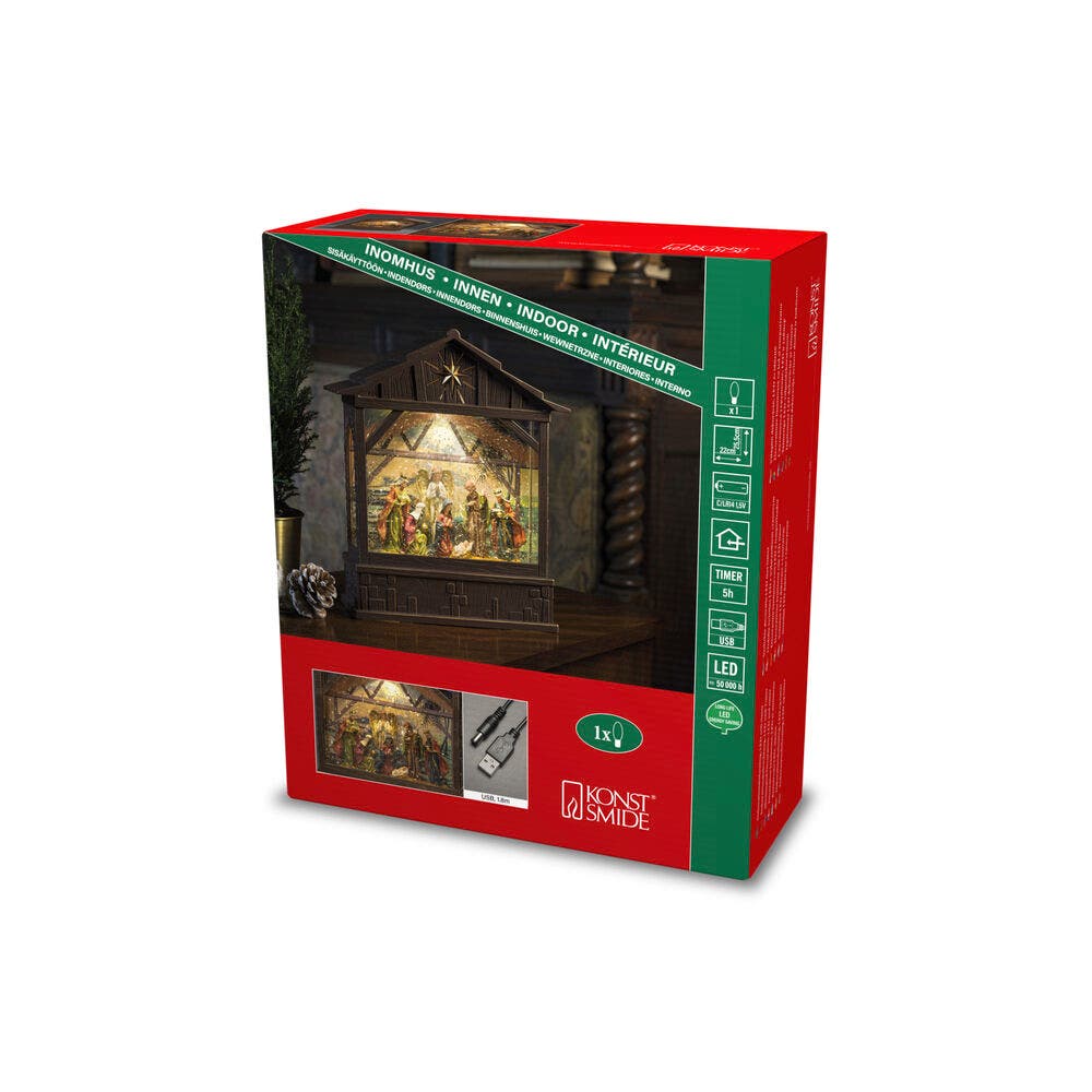 Kontsmide Water Lantern Nativity Scene