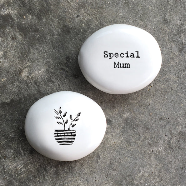 East of India Porcelain Pebble "Special Mum"