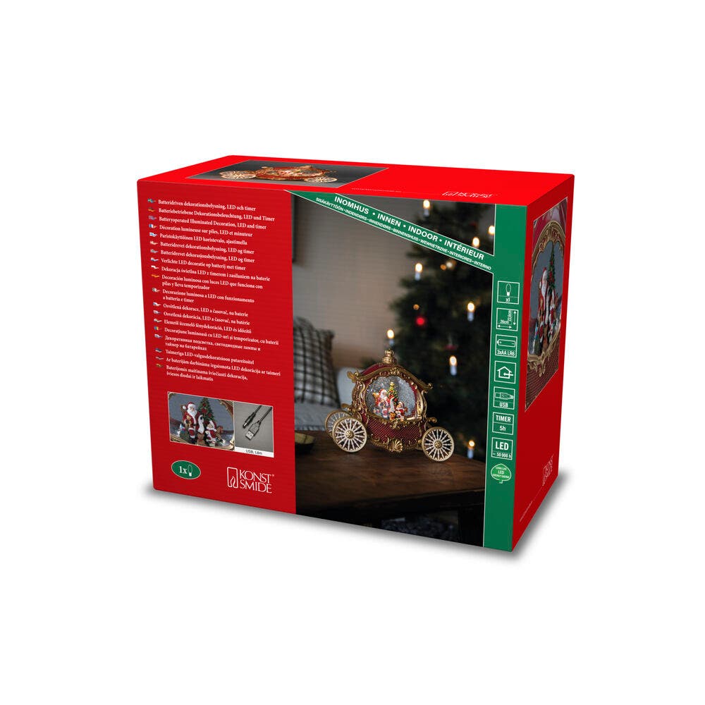 Kontsmide Old Style Wagon With Santa Timer