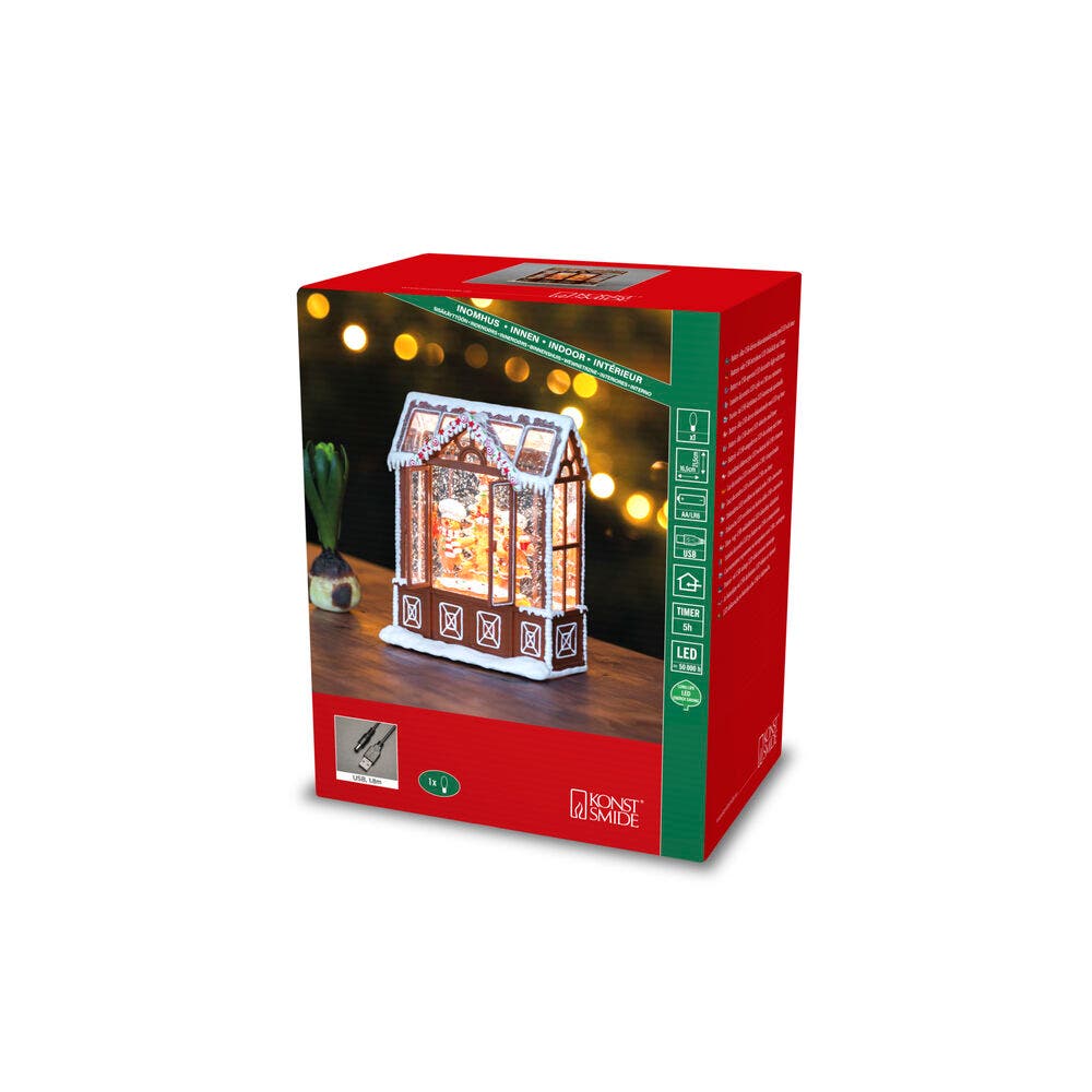 Kontsmide Water Lantern Gingerbread House LED