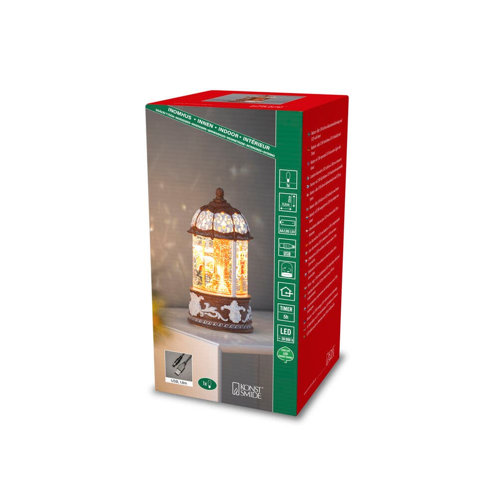 Kontsmide Water Lantern Carousel Gingerbread LED