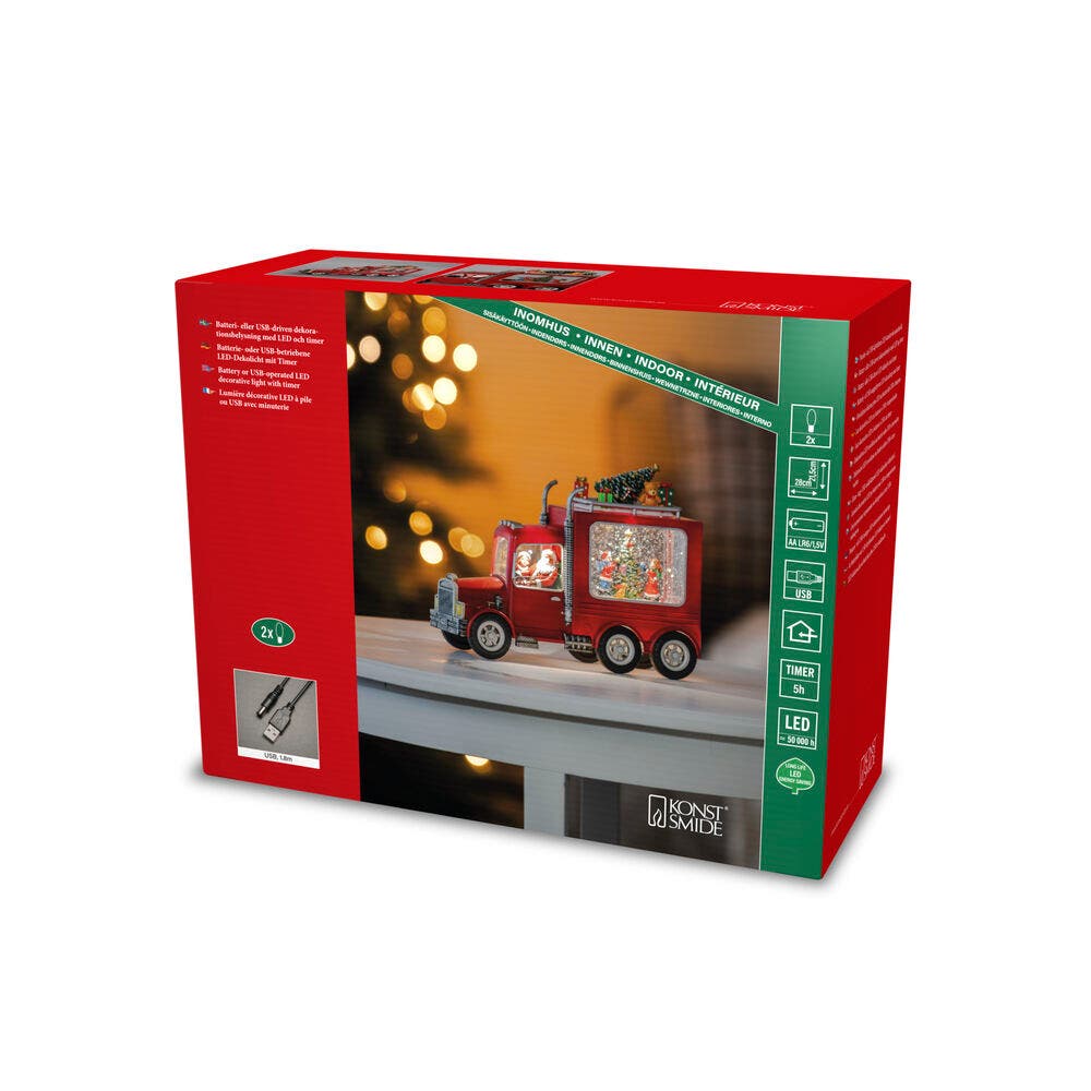 Kontsmide Water Lantern Santa's Truck LED
