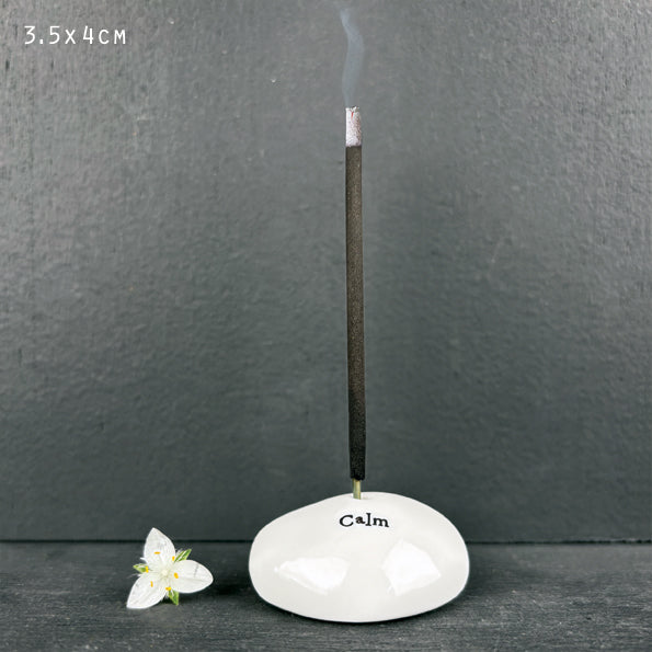 East of India Pebble Incense Holder "Calm"