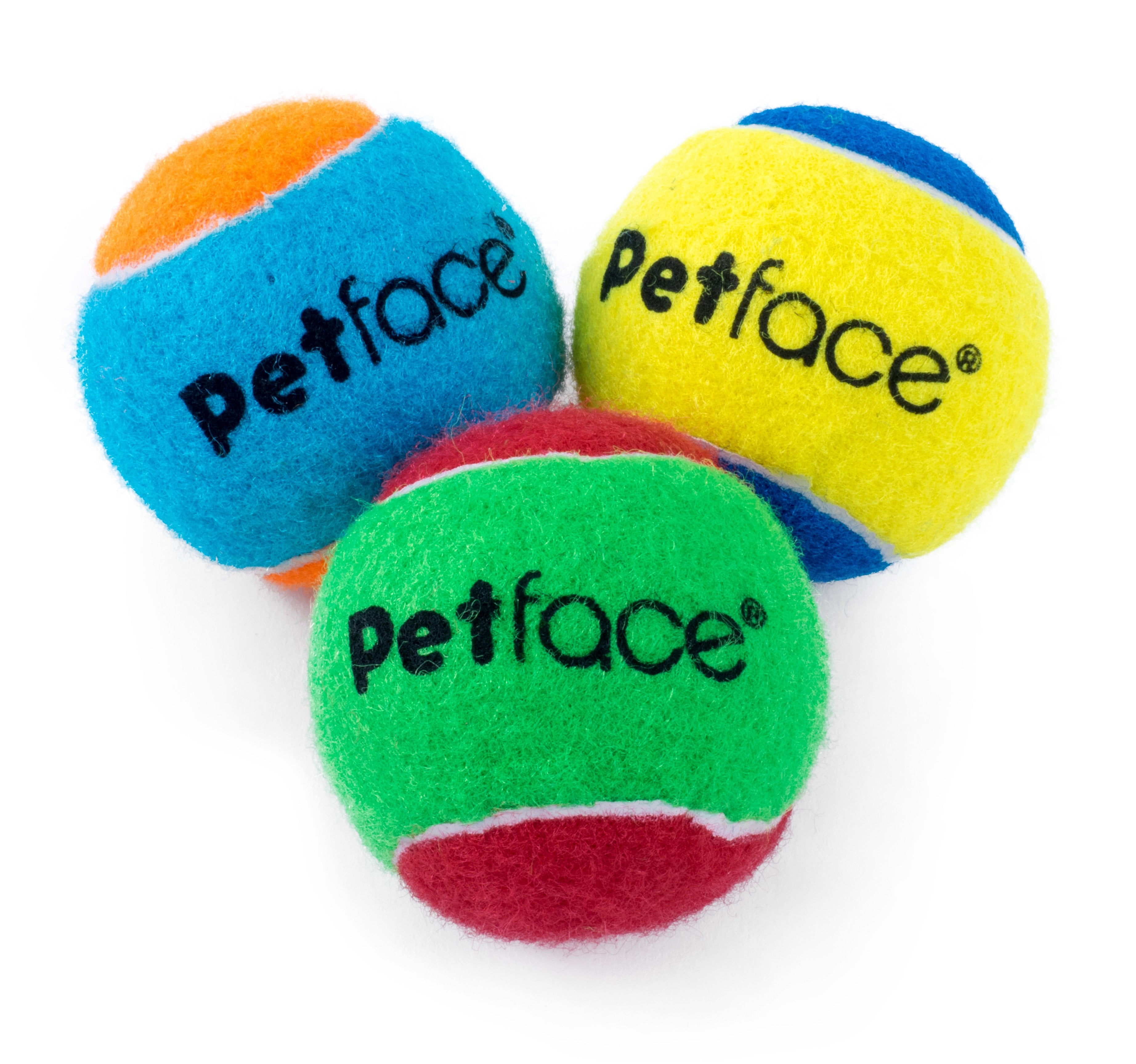 Pet Face Squeaky Tennis Balls Dog Toy