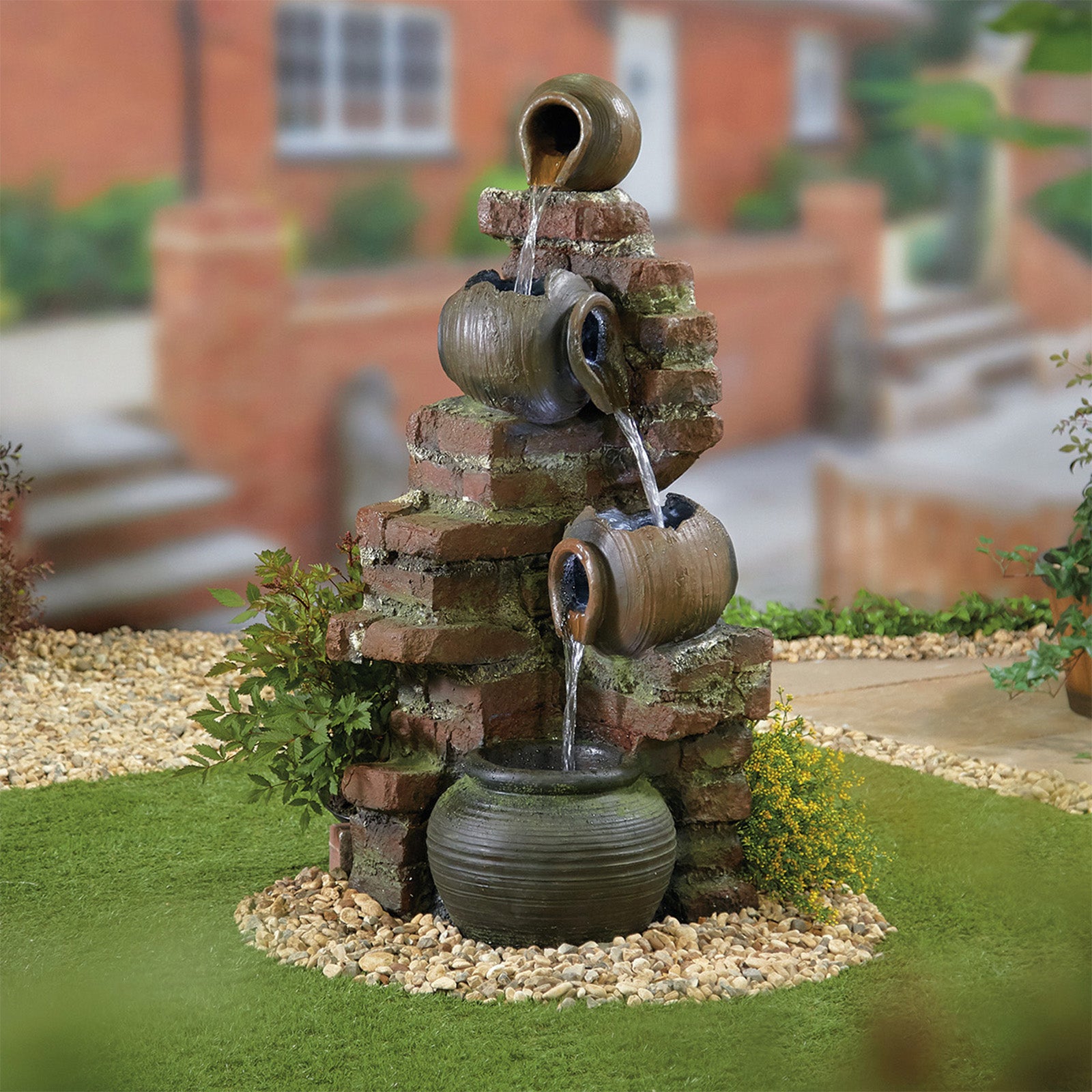 Easy Fountain Flowing Jugs LED Mains Water Feature