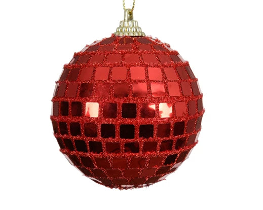 Kaemingk Bauble Foam Fabric Christmas Red Dia.8cm