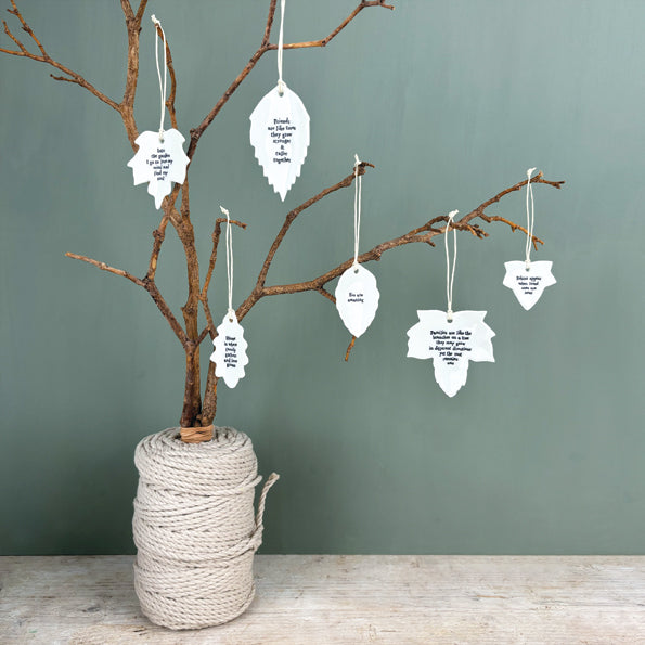 East of India Porcelain Leaf-Families Are Like The Branches