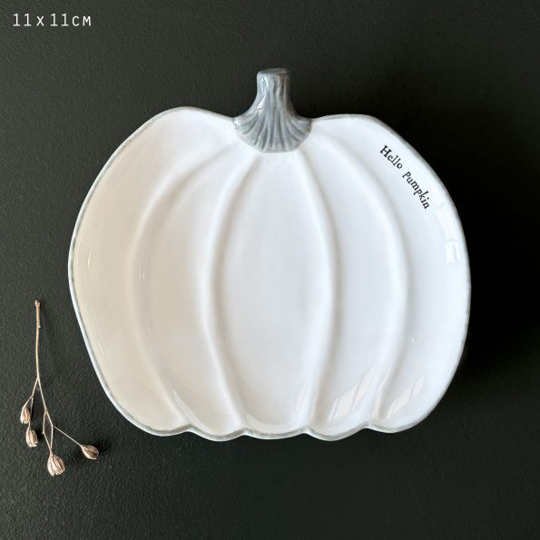 East of India Boxed Dish-Pumpkin