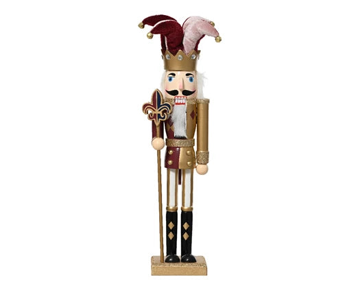 Kaemingk Nutcracker Pinewood Maroon H40cm