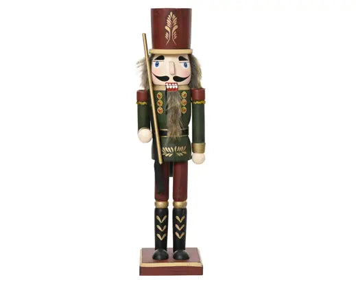 Decoris Nutcracker Pinewood Red 9cm x 8cm x 37.2cm