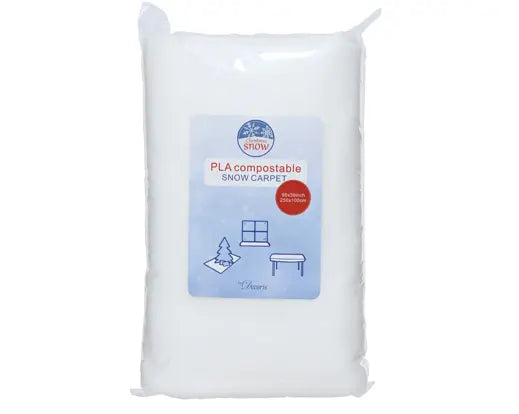 Snow Carpet Fibre White L250cm W100cm