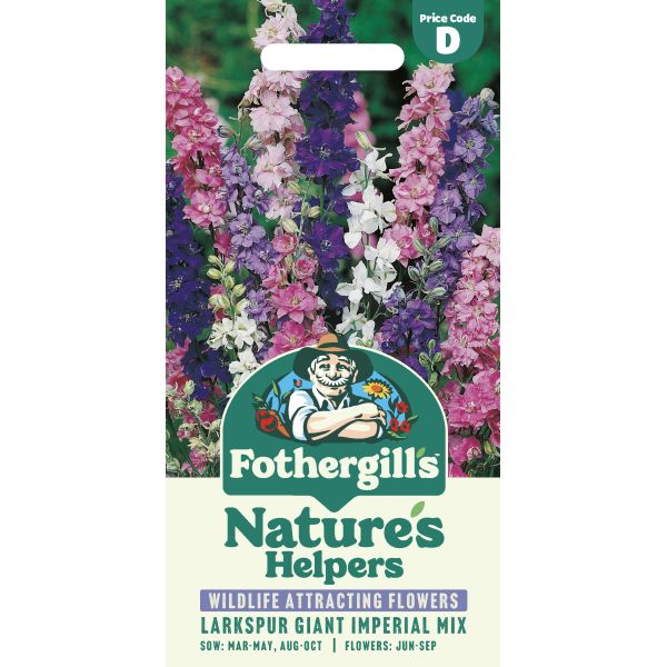 Mr Fothergills Natures Helpers Larkspur Giant Imperial Mix