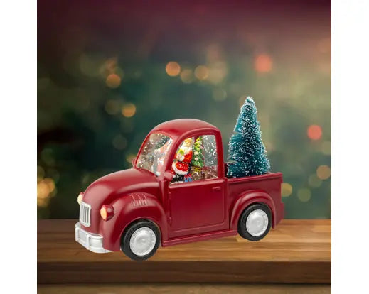 Lumineo LED Water Spinner Red Truck & Tree 22.5cm