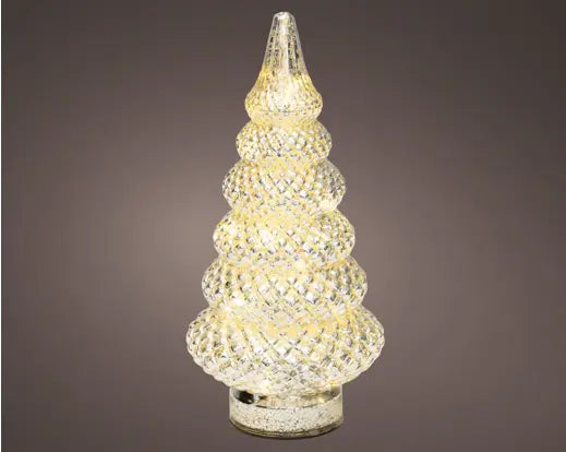 Lumineo Lit Glass Tree Rounded 25.5cm