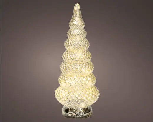 Lumineo Lit Glass Tree Rounded 36.5cm