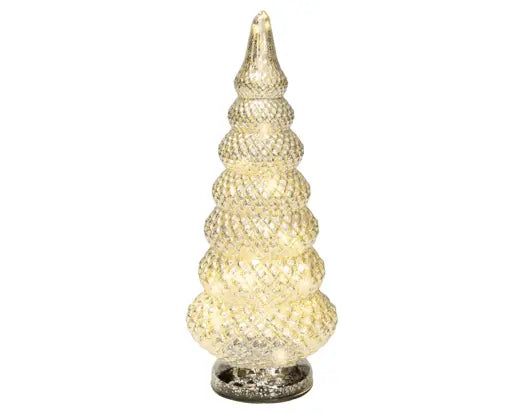 Lumineo Lit Glass Tree Rounded 36.5cm