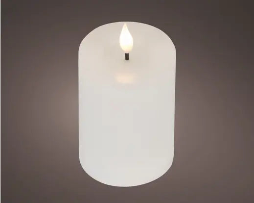 Lumineo LED Realistic Wick Candle Wax Pit Flame Effect White & Warm White 13.5cm