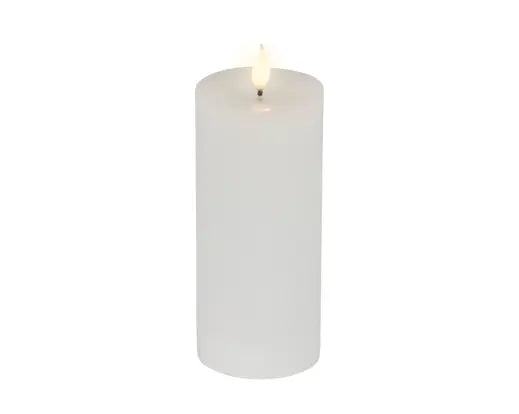 Lumineo LED Realistic Wick Candle Wax Pit Flame Effect White & Warm White 20cm