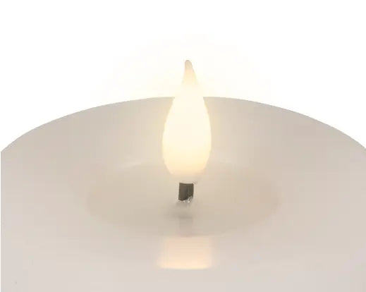 Lumineo LED Realistic Wick Tealight Wax Pit Flame Effect Indoor White & Warm White 2pk 6cm