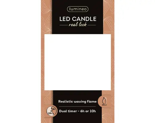 Lumineo LED Realistic Waving Candle Wax Fire Flame Effect Indoor White & Warm White 10.5cm