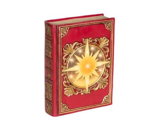 Lumineo Light Up LED Book Red & Warm White 6.5cm x 16.5cm x 22cm