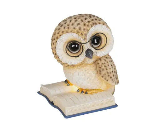 Lumineo Illuminated LED Owl Indoor Brown & Warm White 18cm x 21.5cm x 24.5cm