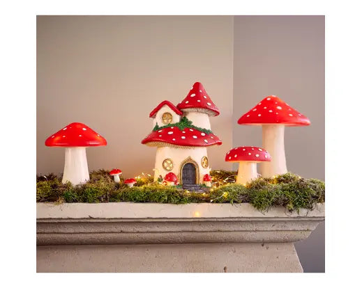 Lumineo Illuminated Micro LED Mushroom 18cm