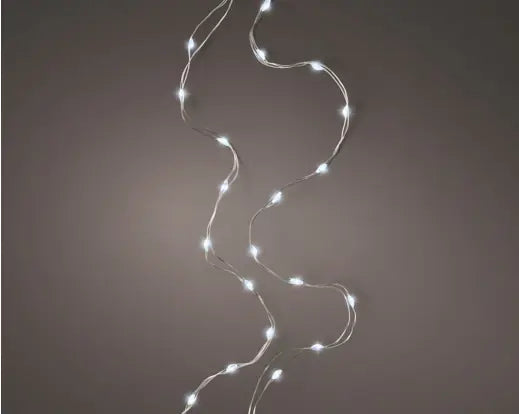 Lumineo Micro Wire String Lights Cool White Indoor 100 LED 495cm
