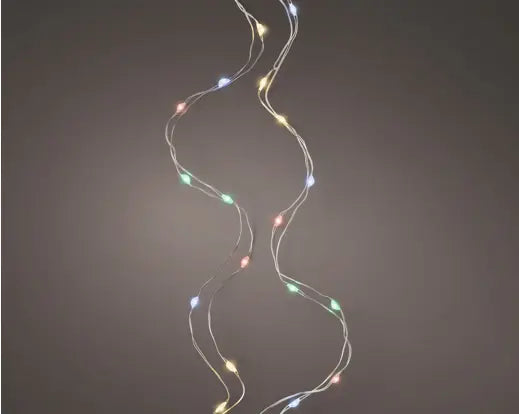 Lumineo Micro Wire String Lights Multi Colour Indoor 100 LED 495cm